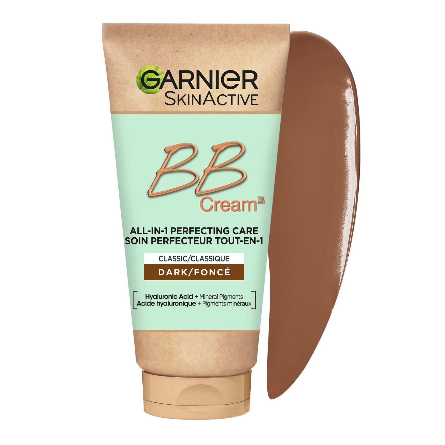 Garnier Crème BB pour Anti-Âge avec Acide Hyaluronique + Aloe Vera, Perfecteur de Peau, SkinActive, Foncés - 50ml