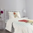 thumbnail image 3 of Ambesonne Retro Quilted Bedspread Set 2 Pcs, Hipster Goat on Bicycle, Twin Size, Multicolor, 3 of 5