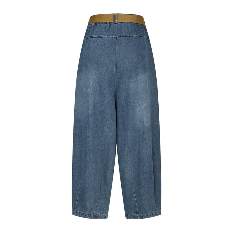 Women's Grunge Baggy Jeans Y2K Wide Leg Cargo Denim Pant Women's Grunge Baggy Jeans Y2K Wide Leg Cargo Denim Pant