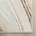 thumbnail image 4 of Well Woven Fairmont Warren Glam Abstract Striped Marble Pattern Ivory 2'3" x 7'3" Runner Rug, 4 of 5