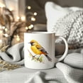 thumbnail image 2 of Bird Watching Mug, Orchard Oriole Song Bird Mug, 11oz or 15oz White Ceramic Coffee Mug Gift for Bird Watchers, 2 of 9