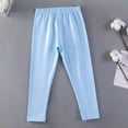 thumbnail image 2 of CPNG Girls Outerwear Leggings Kids Pull On Leggings Elastic High Waist Stretchy Full Length Footless Soft Tights Pants(Light Blue,9-10 Years), 2 of 4