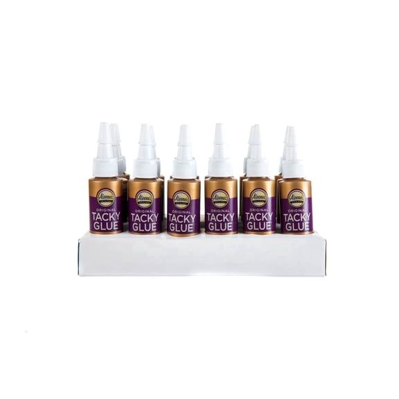 Aleene's Original Tacky Glue 18-Piece Mini Set, 0.66 oz. Each - Multi-Purpose Craft Glue Bottles