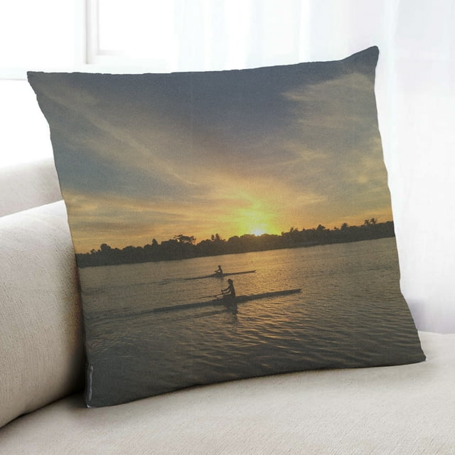 Ahgly Company Sports Rowing Indoor Throw Pillow, 18 inch by 18 inch