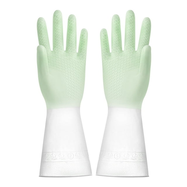 Fiudx Guantes de Limpieza de Goma, Diseño Antideslizante, Puños Elásticos Cómodos, Reutilizables para Cocina, Baño, Lavandería y Limpieza Del Hogar, Material Duradero, Juego de 1 Par