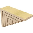 thumbnail image 5 of 2"W x 6"D x 4"H Classic Landon Rough Cedar Woodgrain TimberThane Corbel, Primed Tan, 5 of 6