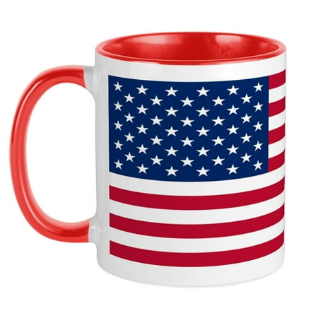 

CafePress - American Flag Mug Mugs - Ceramic Coffee Tea Novelty Mug Cup 11 oz