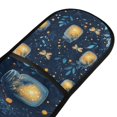 thumbnail image 4 of Yayeee Double Oven Mitt Kitchen Heat Resistant Baking 35" x7" Quilted Glove, Blue Fireflies Pattern, 4 of 6