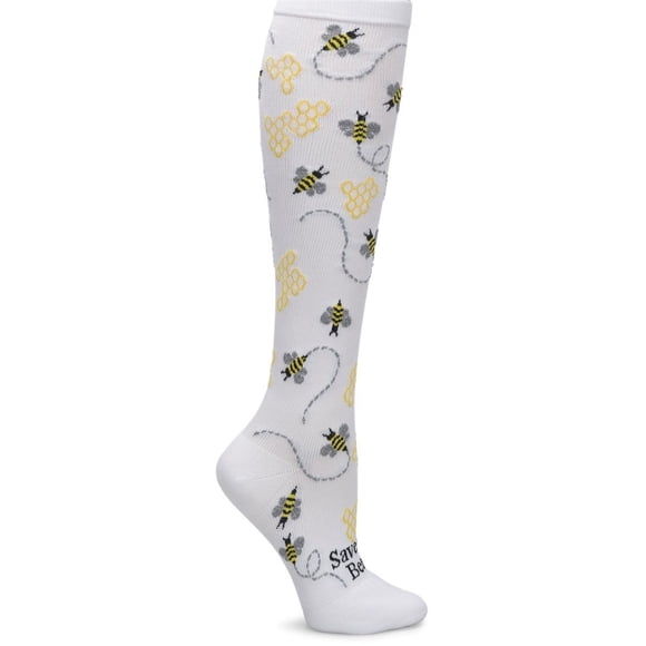 Nurse Mates Compresión Socks Becerro Regular hasta 17 Color: Salva las Abejas, Tamaño: OS
