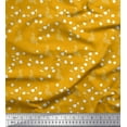 thumbnail image 1 of Soimoi Gold Cotton Voile Fabric Flower Leaves Decor Fabric Printed Yard 58 Inch Wide, 1 of 3