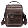 thumbnail image 3 of Bolso de hombro para hombre, de piel sintética, bandolera de trabajo, maletín, bandolera de viaje, bolso con múltiples bolsillos, 3 of 4