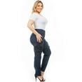 thumbnail image 2 of Jack David Womens Plus Size blue cargo Stretch Skinny Leg twill Jean Pants, 2 of 5