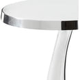thumbnail image 3 of Modern Day Accents Recodo, Silver, Aluminum, Side, Home or Office, Curved Foot Leg, Table, Round Tabletop, 15" x 15" x 21", 3 of 5