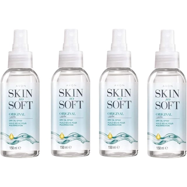 Aerosol de aceite seco AVON Skin So Soft Original 150 ml (paquete de 4)