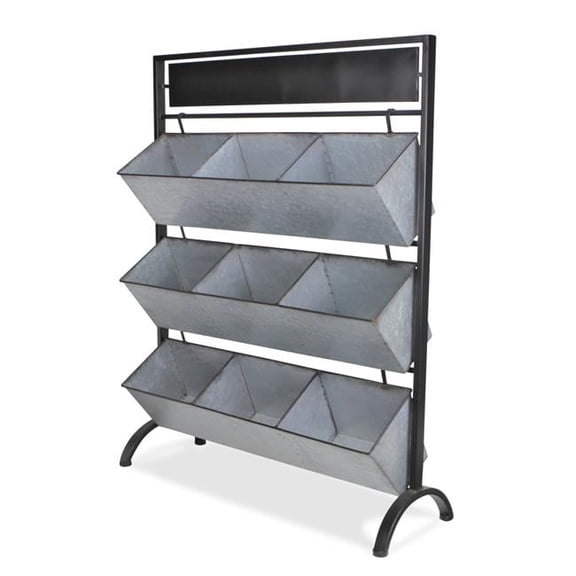 Clarice 9 Slot Metal Display Stand & Chalkboard