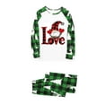 thumbnail image 2 of Odeerbi Christmas Pajamas for Family Holiday Long Sleeve Family Christmas Pajamas Matching Sets Mom Parent Child Printed Loungewear Set Two-Piece Sleepwear Xmas PJs Set Green, 2 of 4