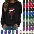 thumbnail image 5 of Fmbrln Christmas Sweatshirt for Women Cute Christmas Tree Print Long Sleeve Crew Neck Pullover Tops, 5 of 5