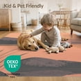 thumbnail image 4 of ODIKA 9'x12' Warm Earth Tones Mountain Scene Washable Area Rug Tranquil Landscape with Forest and Lake View for Dining Room, Basement, Large Office, Non-Slip Chair-Friendly, 4 of 7