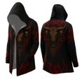thumbnail image 3 of Lullu Toddler Boys Halloween Open Front Hoodie Graphic Long Sleeve Hooded Oversized Cardigan Coat, Sizes 4-5, 3 of 3