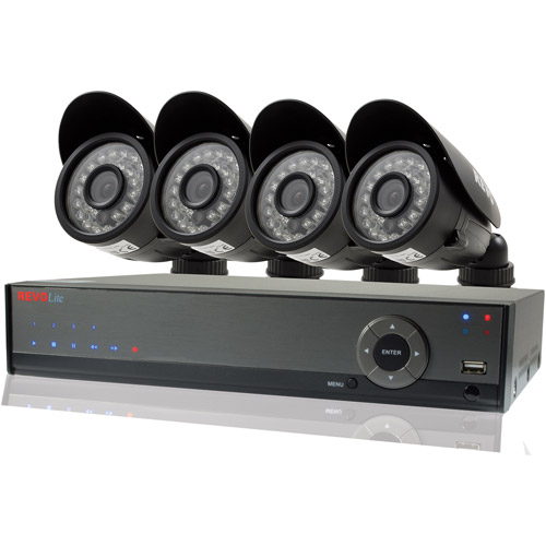 Revo Lite 4Channel 500GB 960H DVR Surveillance System with Four 700TVL