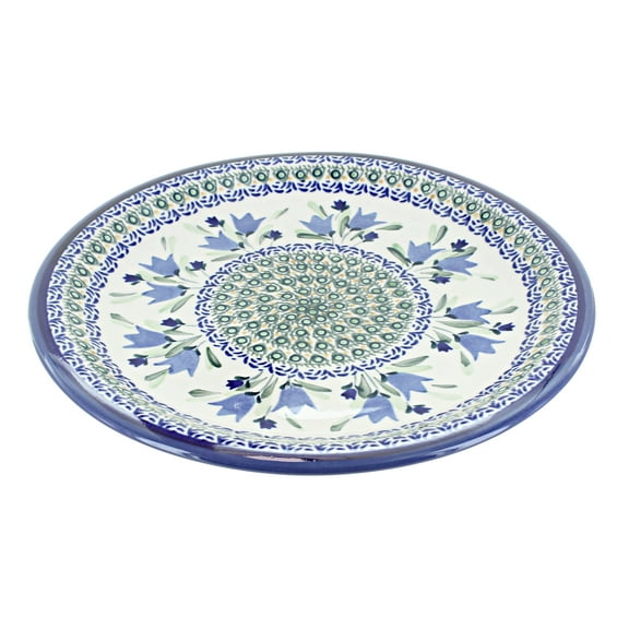 Blue Rose Polish Pottery Blue Tulip Dinner Plate