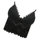 thumbnail image 3 of Bralette de encaje bordado de malla transpirable para mujer, sujetador inalámbrico acolchado con copa triangular elegante para fiesta, 3 of 8