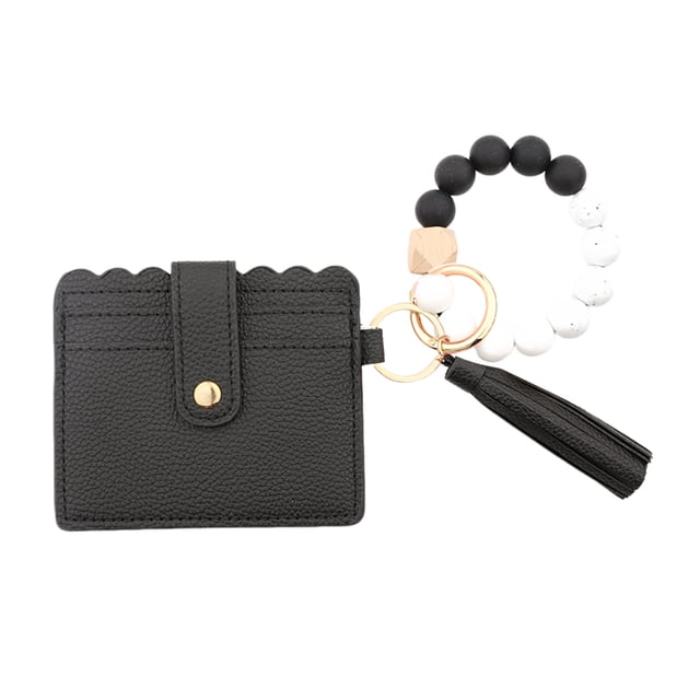 Credit Card Wallet Leather Wallet Keychain Compact Card Holder Daily Companion Style Function Gift Card Wallet