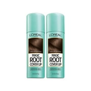 2 Count | L'Oreal Paris Magic Root Cover Up Temporary Gray Concealer Spray, Medium Brown 20 oz Spray