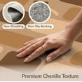 thumbnail image 6 of ODIKA 6'x9' Beige Brown Brick Pattern Design Washable Area Rug Modern Geometric Style with Unique Motifs for Dining Room, Under Table, Office Décor, Non-Slip Chair-Friendly, 6 of 7
