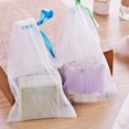 thumbnail image 3 of serony 10pcs Color Random Handmade Soap Cleansing Facial Cleanser Bubbler Foaming Net Bubble Ribbon Bag, 3 of 9