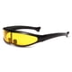 thumbnail image 5 of Gafas De Sol Jinwen De Visera De Cíclope Color Espejo Lente Marco Negro Amarillo, 5 of 6
