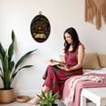 thumbnail image 2 of Canvas Wall Art Fantasy Aesthetic Tree Halloween Witchy Hippie Gothic Skull Moon Retro Oval Framed Canvas Prints Vintage Wall Hanging Decor for Home Decorations 8.6"x11.4", 2 of 7