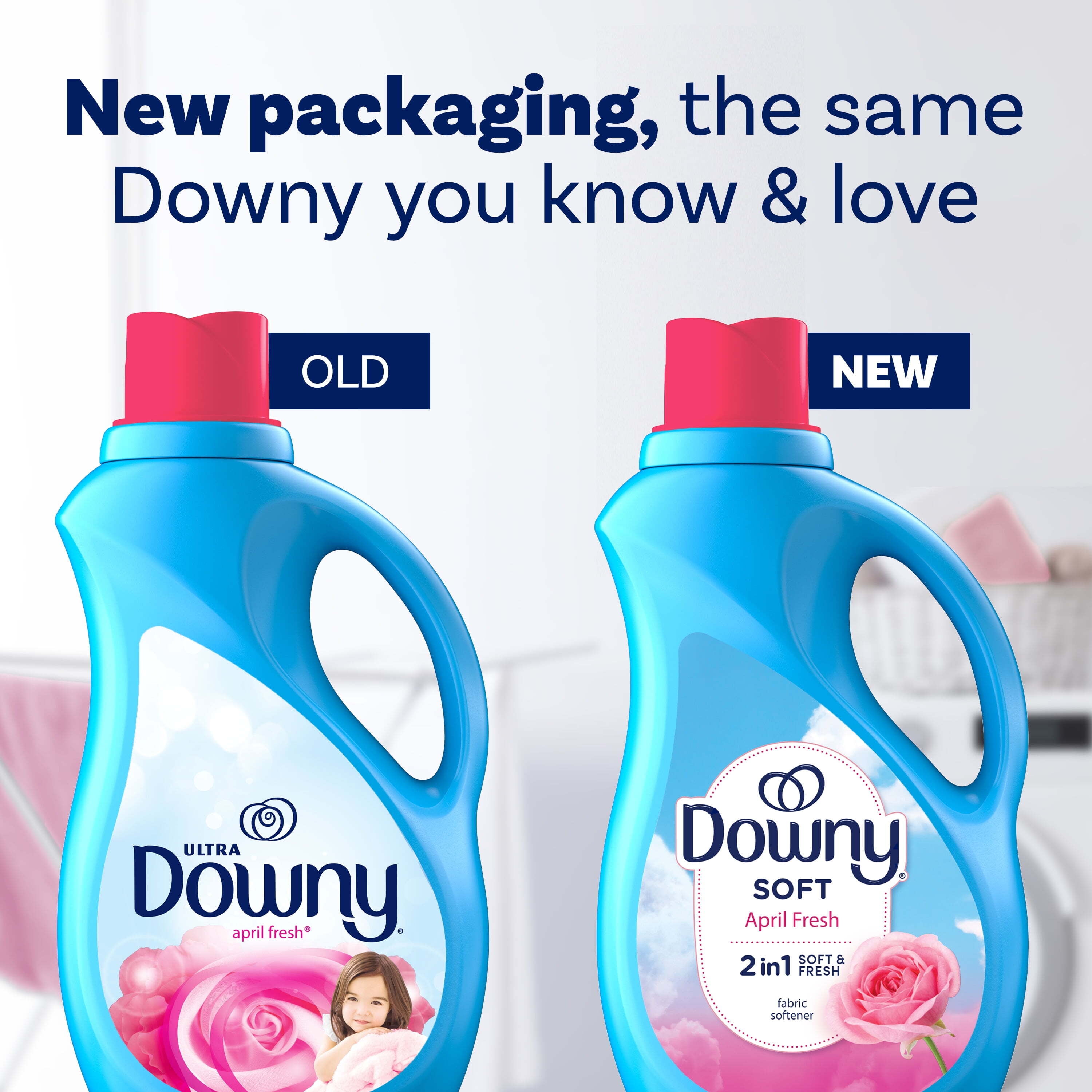 Downy Liquid Fabric Softener, April Fresh Scent, 44 fl oz, 60 Loads - Walmart.com Downy Liquid Fabric Softener, April Fresh Scent, 44 fl oz, 60 Loads - Walmart.com