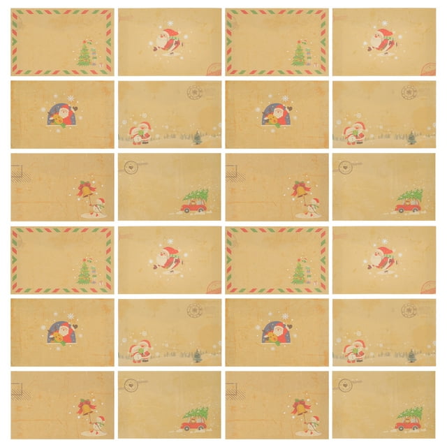 Shisuyan 24Pcs Xmas Kraft Vintage Invitation Envelope Wedding Birthday Party Invitation Envelope
