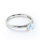 thumbnail image 3 of JeenMata Anillo de Compromiso Solitario de 6 Puntas con Piedra Lunar Azul Facetada Redonda de 1 Quilate en Oro Blanco de 18 K sobre Plata, 3 of 6