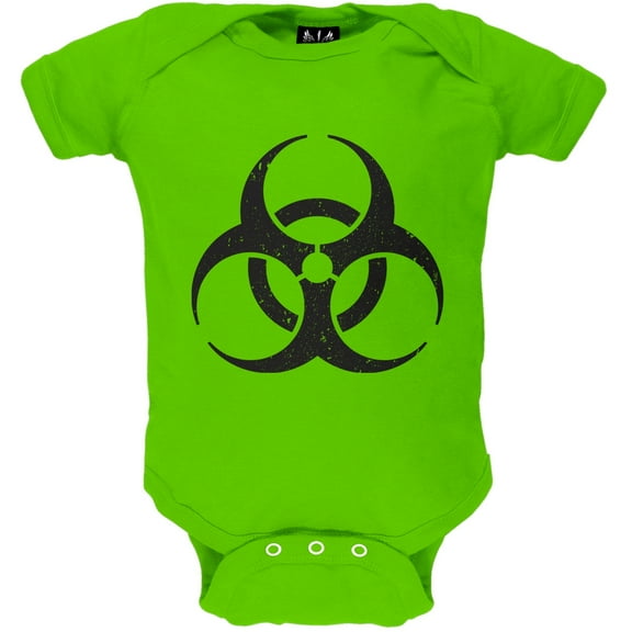 Distressed Biohazard Green Baby One Piece