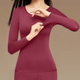 thumbnail image 4 of NominalSnug Womens Thermal Underwear Sets Built in Bra Long Sleeve Winter Warm Base Layer Top Pants for Cold Wearther Loungewear, 4 of 7