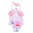 thumbnail image 2 of Sunloudy Baby's Swimsuit, Children's Halter Frenulum Swimwear Ruffle Monokini, 2 of 6