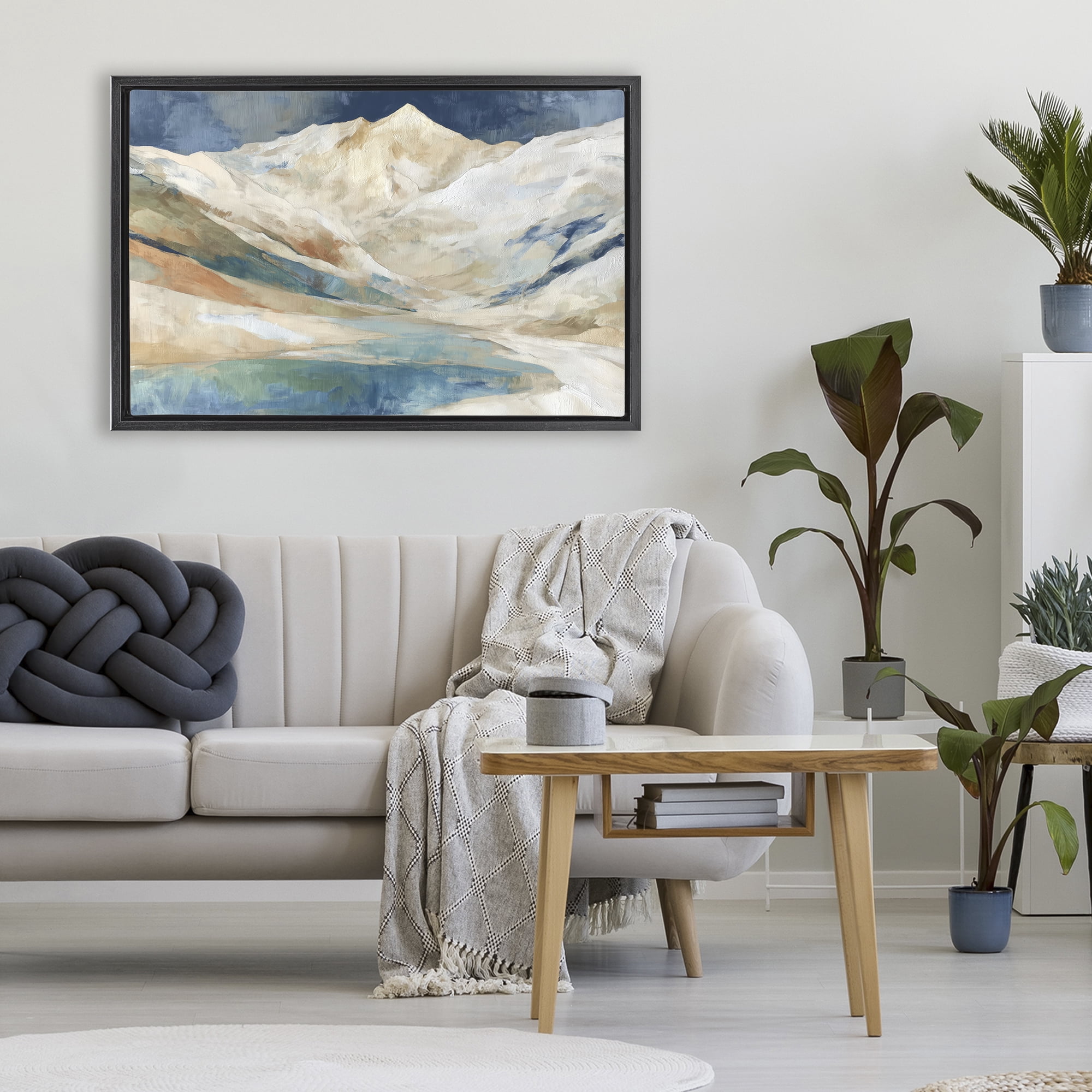 Stupell Industries Glacial Valley in Alaska Range Black Framed Floater Canvas Wall Art, design by Chromatic Storm Studio