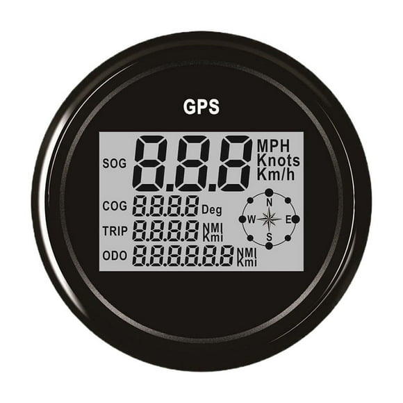 85mm Marine Boat Car GPS Speedometer LCD Display 0~999 Km/h Knots MPH Adjustable Digital Speedometer Gauge With Red Backlight ,High Precision