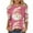 #0004-Multicolor, variant on Christmas Shirts for Women 3/4 Sleeve Plus Size Crewneck Loose Fit Cute Holiday Christmas Print Tops for Women 2025