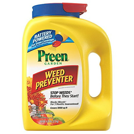 Preen Garden Weed Preventer with Power Spreader Cap - 6.25 lb. Covers 1000 sq.
