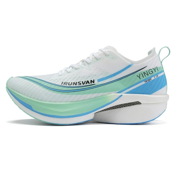 Tennis de Running para Hombre con Placa de Fibra de Carbono IRUNSVAN Shadow Wing 2.0 - Ultra Ligeras, Amortiguadas y Transpirables - Para Maratón, Entrenamiento y Uso Diario