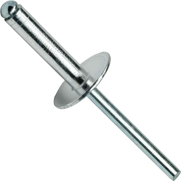 Mandril Pop Rivets Fastenere con cuerpo de aluminio con brida grande y cuerpo de acero