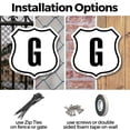 thumbnail image 3 of Letter G 12 inch X 12 inch Shield-Shaped Rust-Free Aluminum Metal Sign Weather Resistant Made in the USA, 3 of 6