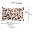 thumbnail image 2 of Valentine's Day Pillow Covers Set of 2, Love Text Pillow Cases Standard Size Outdoor Wedding Anniversary Valentine's Day Decor for Home Couch Sofa, 2 of 6