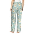 thumbnail image 3 of Goofa Floral Daisy Printed Soft Pajama Pants for Women, Wide Leg Comfy Casual Lounge Yoga Pants-Large, 3 of 9