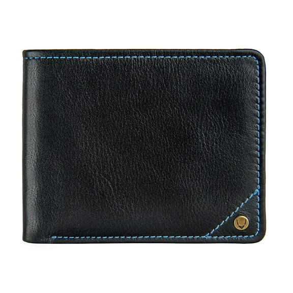 Hidesign Angle Stitch Men's RFID Blocking Slim Bifold Leather Wallet Brown