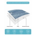 thumbnail image 5 of Quilts Queen Size Bedding Set, Blue Coastal Nautical Lightweight Quilted Comforter, Summer Ocean Sea Waves Starfish Coral Soft Bedspread Coverlet with Pillow Covers for All Season, 90" x 96", 5 of 7