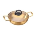 thumbnail image 5 of deevoka Kimchi Soup Pot with Glass Lid Hot Pot Ramen Cooking Pot for Stew Soup Pasta 18cm gold, 5 of 9